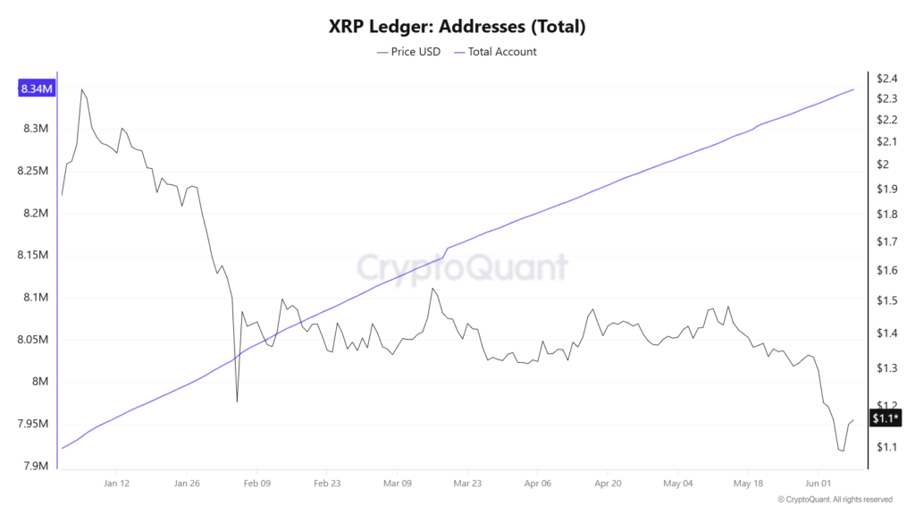 XRP Ledger (XRPL) addresses hit a new all-time high