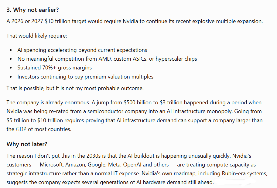 Why ChatGPT estimates Nvidia valuation will hit $10 trillion in 2028.