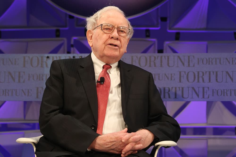 Warren Buffet during the interview.