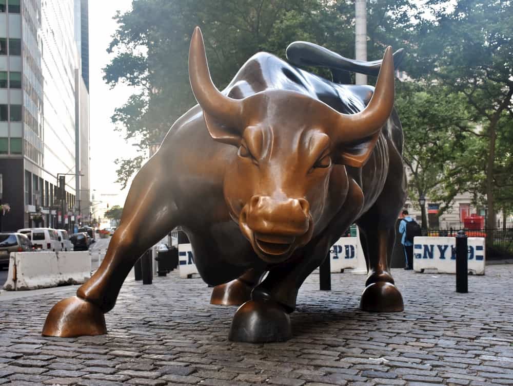 Wall Street bull image.