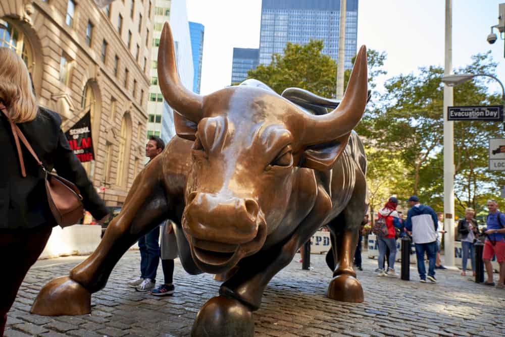 In this photo Wall Street Bull.