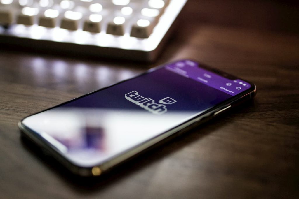 In this photo Twitch app opened in a smartphone.