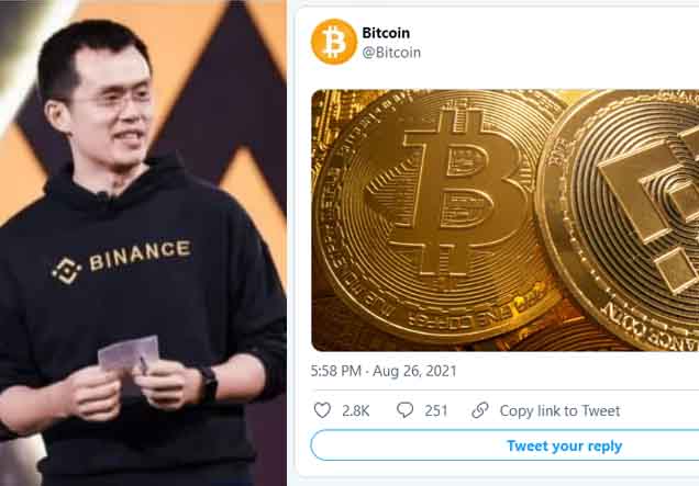 @bitcoin tweets Binance-related post; Crypto Twitter assumes exchange bought it