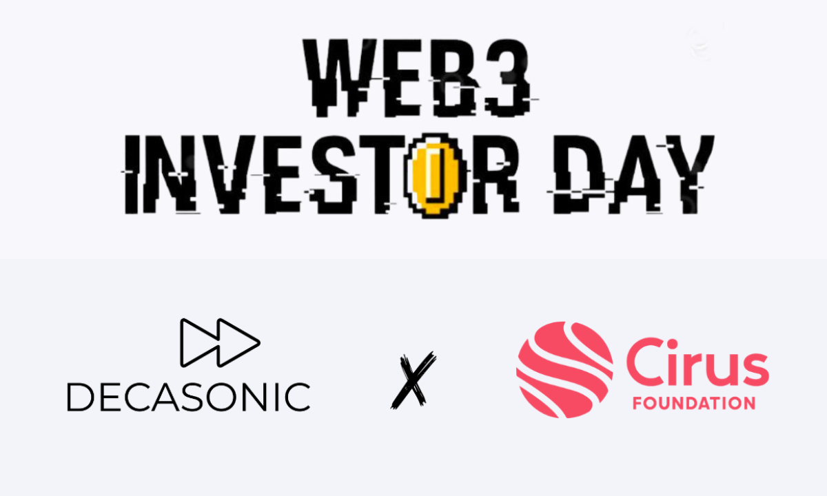 Cirus Invited to Attend the Web3 Investor Day Conference Sponsored by  Decasonic