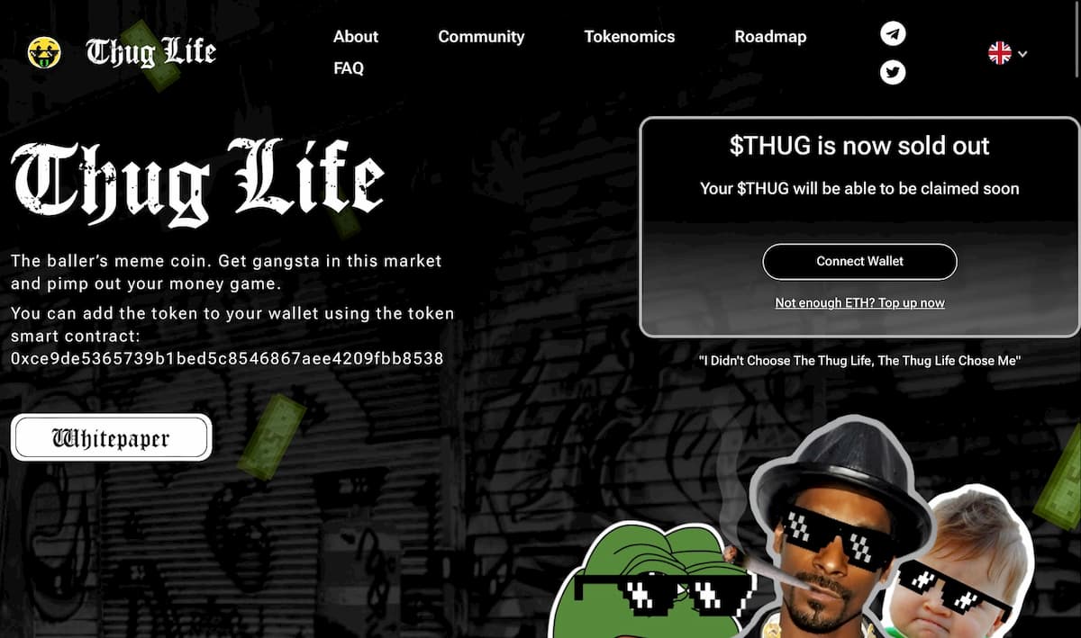 New Crypto Listing to Watch Today Will Thug Life Meme Coin 100x