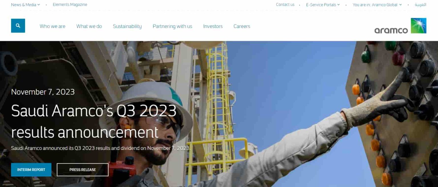 How To Buy Saudi Aramco Stock 2024 Invest In SAOC   Aramco Homepage 1536x657 