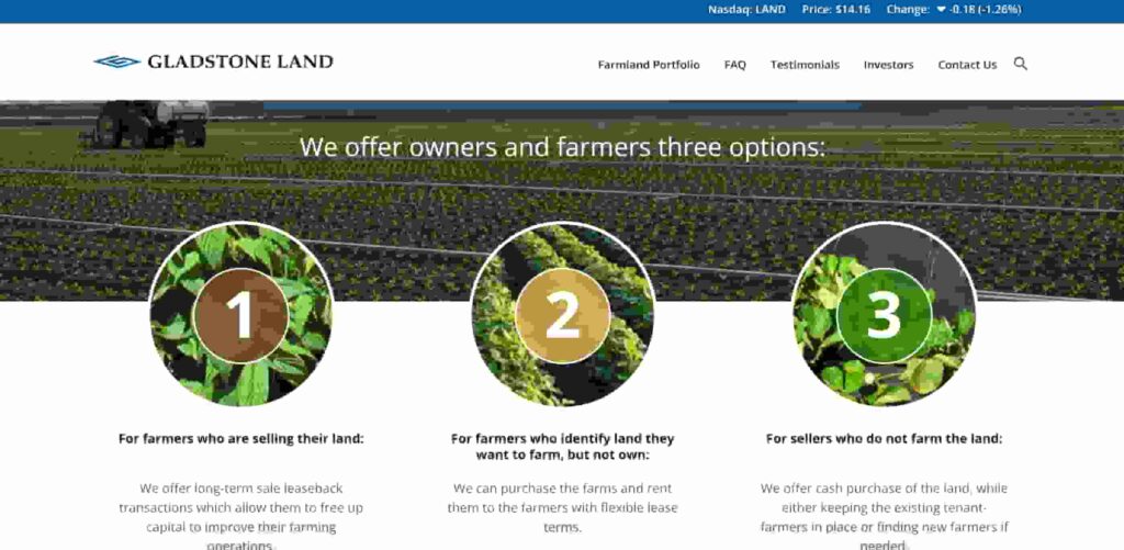 farmland reit gladstone land's homepage