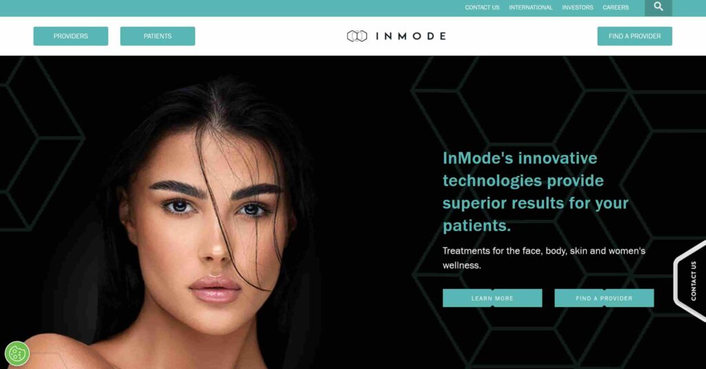 5 Best Medical Device Stocks: InMode homepage screenshot.