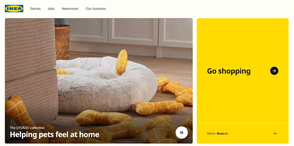 Ikea homepage