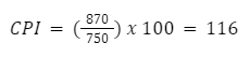 Index calculation formula