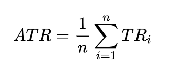 The formula for calculating the previous ATR