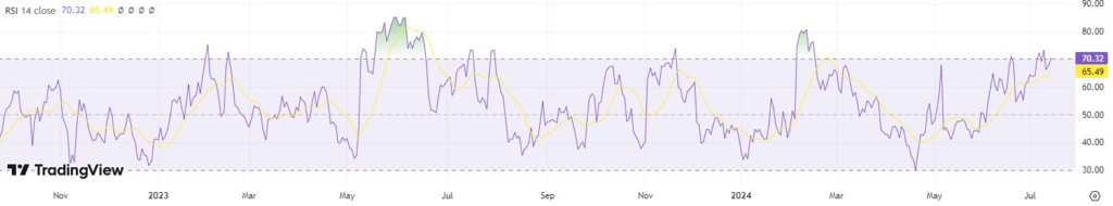 Palantir stock RSI levels. Source: TradingView
