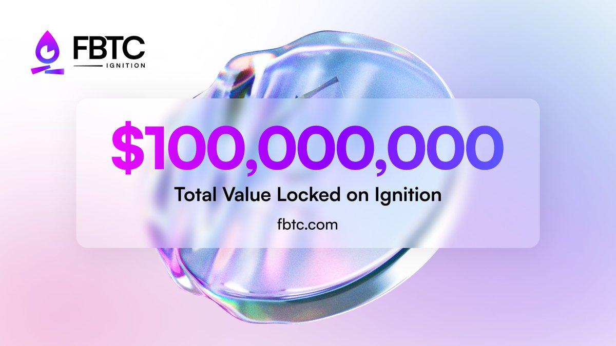 Omnichain BTC Asset FBTC Crosses $100M in TVL, Ignition Unveils “Sparkle” Campaign”