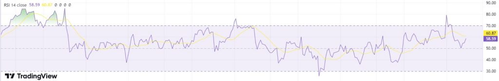 RSI indicator for LMT stock. Source: TradingView
