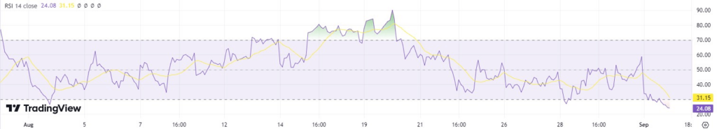 AMD stock RSI indicator. Source: TradingView
