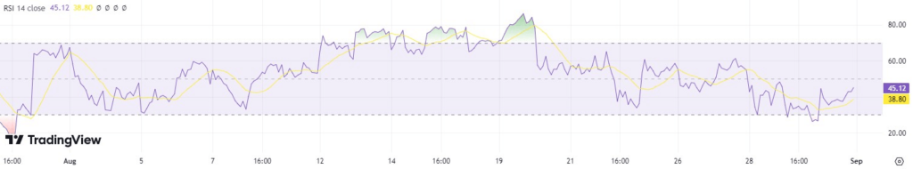 RSI indicator for NVDA stock. Source: TradingView
