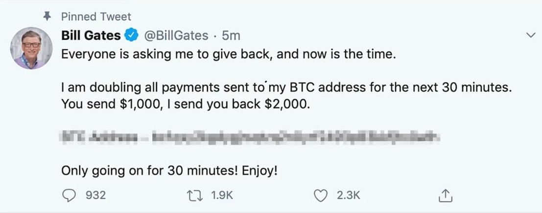 Crypto Scams 101 | How to Verify Project and Secure Your Money: Bill Gates' tweet the hackers posted in 2020.