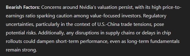 Bearish factors that could curtail NVDA's performance. Source: OpenAI