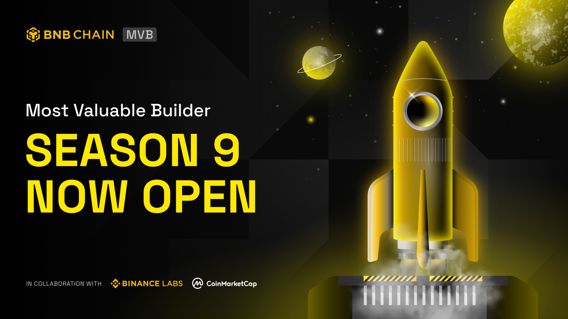 BNB Chain Opens Applications for Season 9 of Most Valuable Builder (MVB) in  Partnership with Binance Labs and CMC Labs