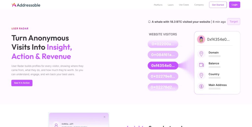 user radar homepage