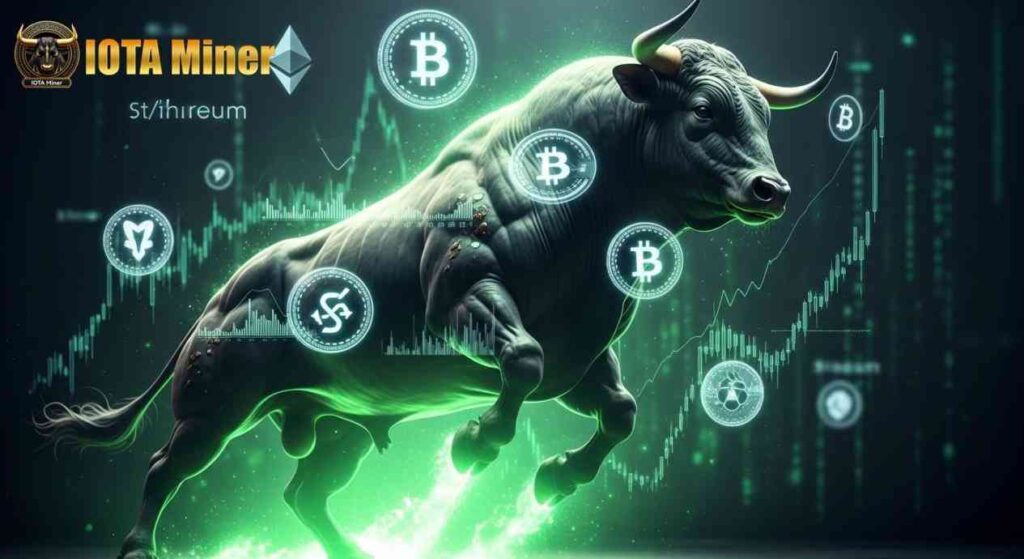 Expectations for an XRP bull run are growing, with IOTA Miner cloud mining users earning 7,700 XRP daily.
