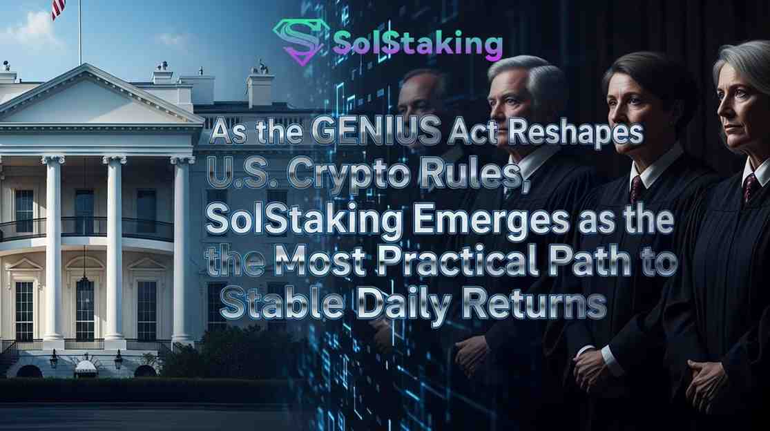 As the GENIUS Act Reshapes U.S. Crypto Rules, SolStaking Emerges as the Most Practical Path to Stable Daily Returns