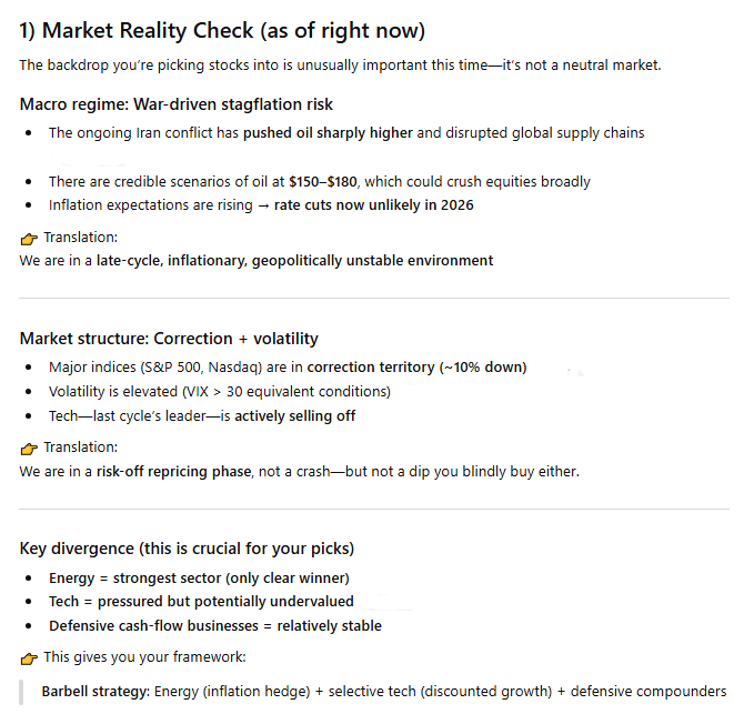 ChatGPT analyzes stock market conditions heading into April 2026.